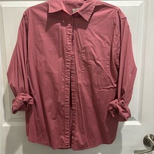 Women’s Pink Button-Down Shirt